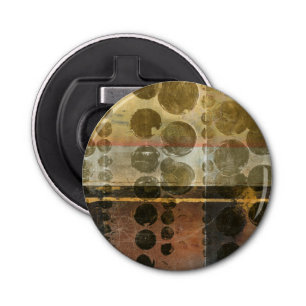 Circular Green Droplets Bottle Opener