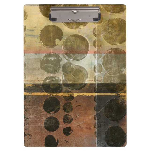 Circular Green Droplets Clipboard (Front)