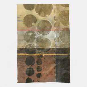 Circular Green Droplets Kitchen Towel