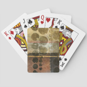 Circular Green Droplets Playing Cards