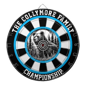 Circular Grizzly with Target Overlay Dartboard