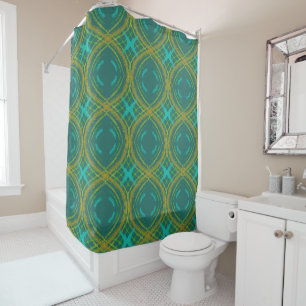 Circular Harmony Columns pattern yellow, green