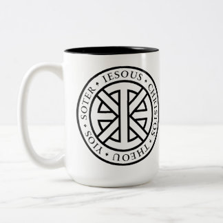 Circular Ichthys Two-Tone Coffee Mug