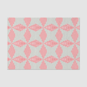 Circular Illusion - Red, Gray, and White Stripes. Tissue Paper