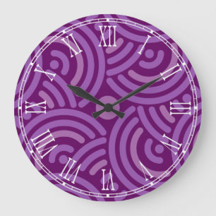 Circular interlinks purple wall clock