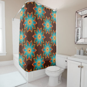 Circular kaleidoscope in a mix of woody and satin 