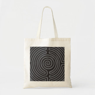 CIRCULAR LABYRINTH FINE ART IN GRAY TOTE BAG