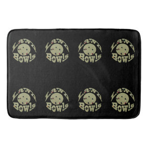 Circular Lawn Bowls Picture Logo,   Bath Mat