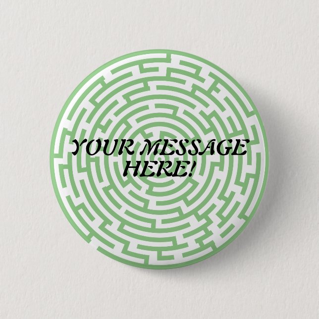 Circular Maze 2 Inch Round Button (Front)
