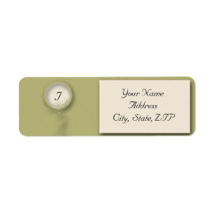 Circular Monogram Flowered Seal Green and Cream