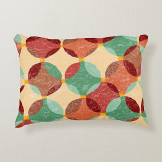 Circular mosaic pattern, geometric illustration. accent pillow