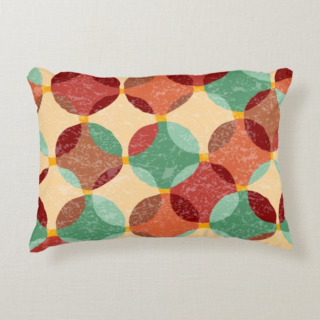 Circular mosaic pattern, geometric illustration. accent pillow (Front)