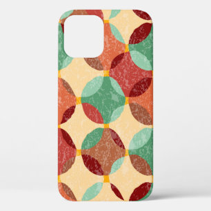 Circular mosaic pattern, geometric illustration. iPhone 12 case