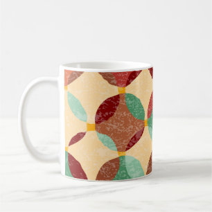 Circular mosaic pattern, geometric illustration. coffee mug
