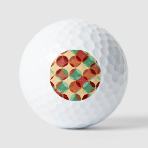 Circular mosaic pattern, geometric illustration. golf balls