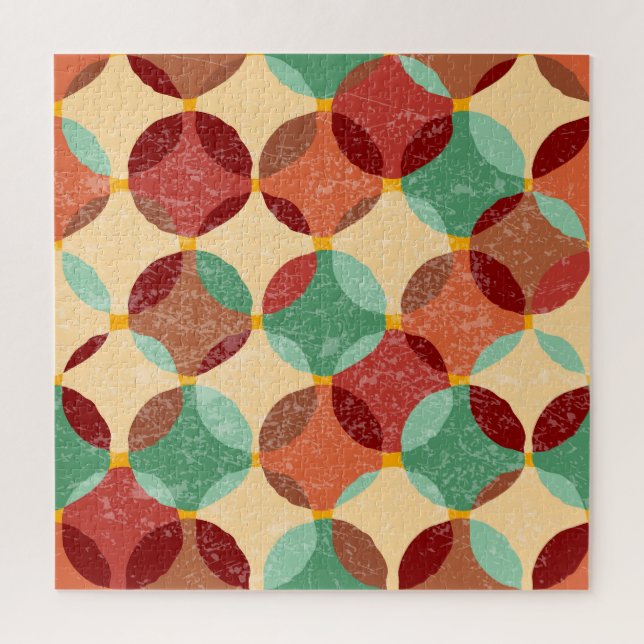 Circular mosaic pattern, geometric illustration. jigsaw puzzle (Vertical)