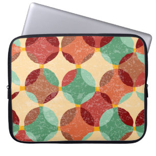 Circular mosaic pattern, geometric illustration. laptop sleeve