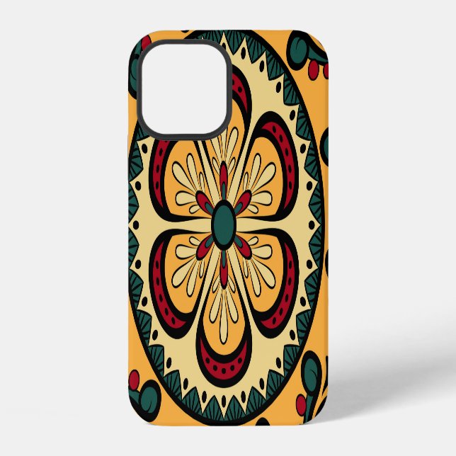 Circular ornaments, colourful seamless pattern. iPhone case (Back)
