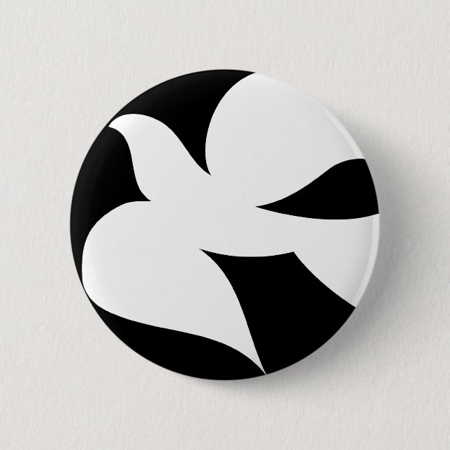 Circular Peace Dove 2 Inch Round Button (Front)
