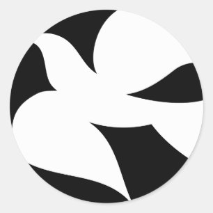 Circular Peace Dove Classic Round Sticker