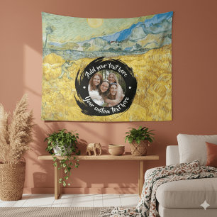 Circular Photo/Logo & Custom Text   Fully Editable Tapestry