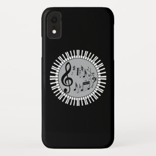 Circular Piano Keys And Music Notes iPhone XR Case