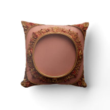 Circular PNG frame Design Throw Pilllow