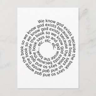 Circular Reasoning (spiral) Postcard