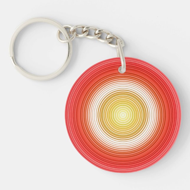 Circular - red orange yellow keychain (Front)