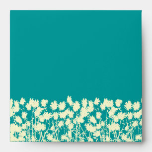 Circular Retro Daisy Bat Mitzvah Envelope