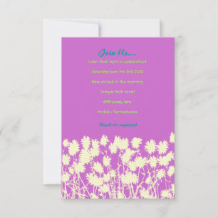 Circular Retro Daisy Bat Mitzvah Party Card