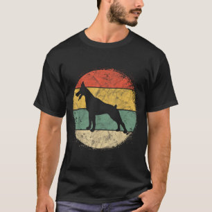 Circular Retro Doberman Owner Gift Pinschers Dobie T-Shirt