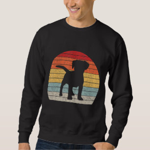 Circular Retro Labrador Owner Golden Black Lab Da Sweatshirt