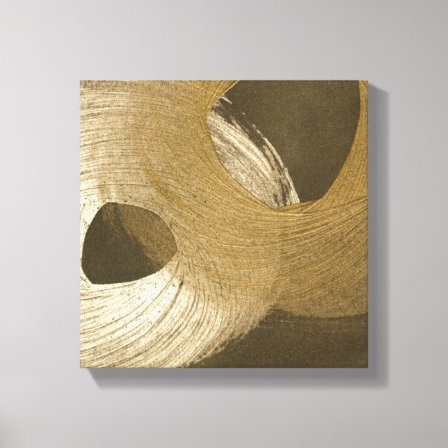 Circular Sandstorm in Tan and Dark Brown Canvas Print (Front)