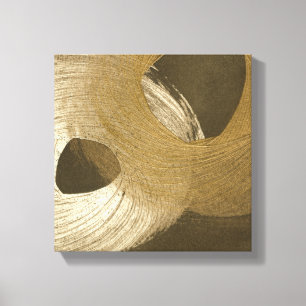 Circular Sandstorm in Tan and Dark Brown Canvas Print
