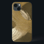 Circular Sandstorm in Tan and Dark Brown iPhone 13 Case<br><div class="desc">There is a lot of movement displayed in this painting by Megan Meagher. The swirls of colour look like circular sandstorms traversing the canvas. Put this on your wall today!</div>
