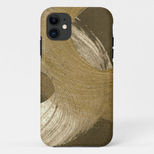 Circular Sandstorm in Tan and Dark Brown iPhone 11 Case