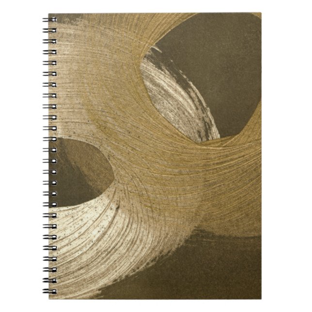 Circular Sandstorm in Tan and Dark Brown Notebook (Front)