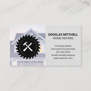 Circular Saw Hammer Chisel House Business Card