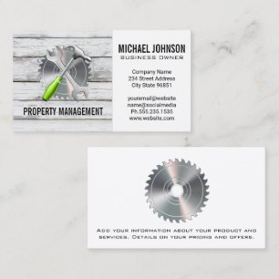 Circular Saw   Hammer Wrench   Wood Business Card