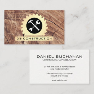 Circular Saw   Hammer Wrench   Wood Business Card