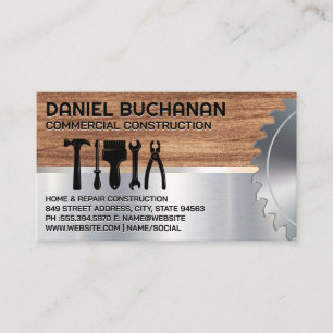 Circular Saw Hand Tools Construction Business Card