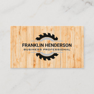 Circular Saw Lumber Wooden Boards Business Card