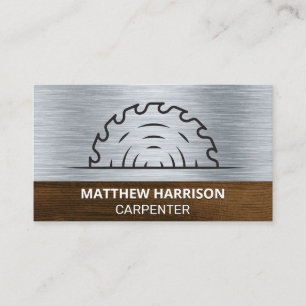 Circular Saw Metal and Wood Business Card