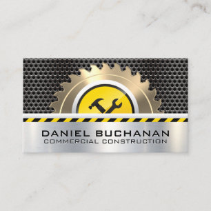 Circular Saw Metallic Grill Hardware Tools Business Card