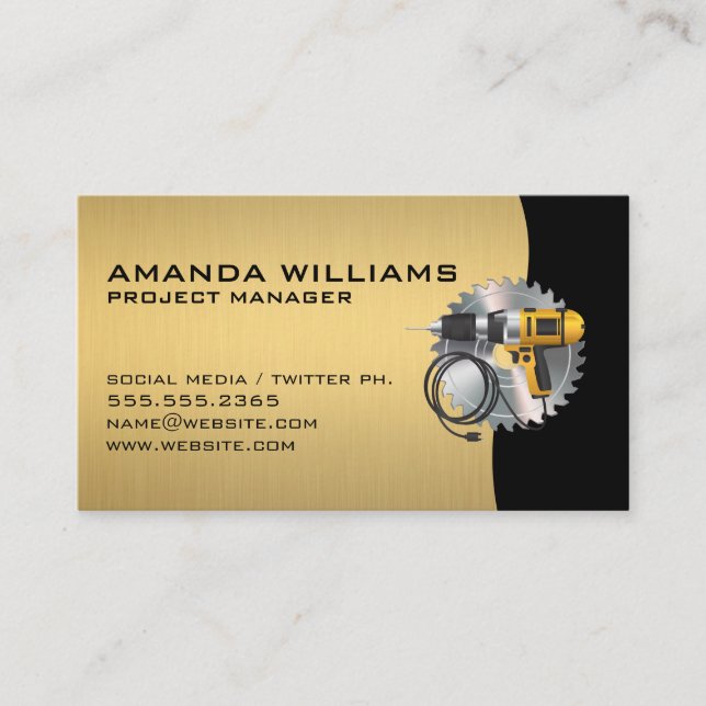Circular Saw | Power Drill Business Card (Front)