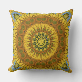 circular shape digital abstract art throw pillow