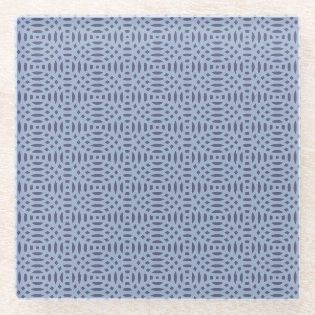 circular shapes seamless pattern glass coaster (Front)
