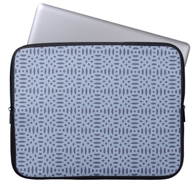 circular shapes seamless pattern laptop sleeve (Front)