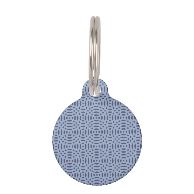 circular shapes seamless pattern pet tag (Front)